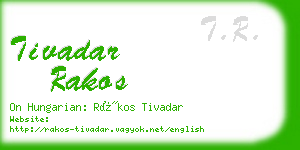tivadar rakos business card